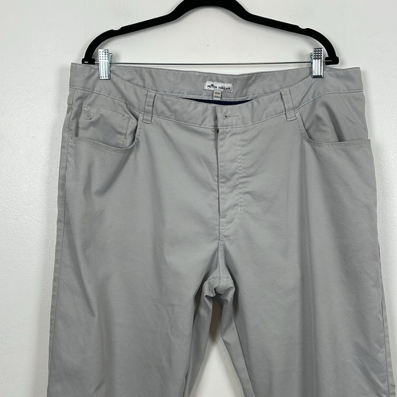 Peter Millar Mens 40x30 Gray Performance Natural Touch Five Pocket Casual Pants - Picture 3 of 10